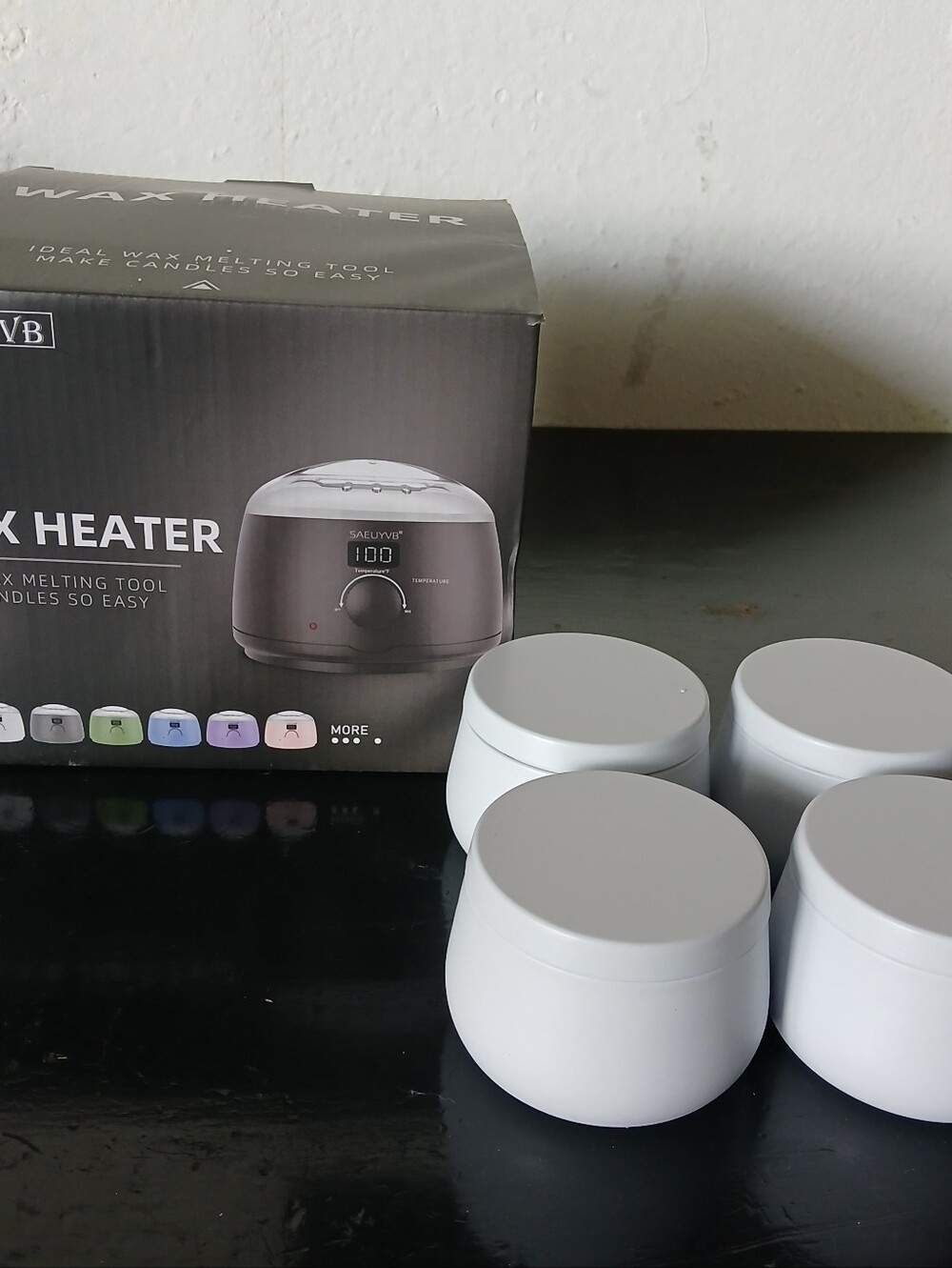 SAEUYVB Professional Digital Wax Warmer/Wax Containers/Wicks